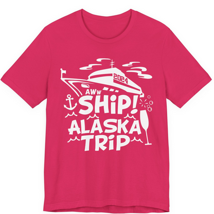 Aww Ship Alaska Cruise Shirt Premium T-Shirt – Fuchsia – Alaska Cruise Shirts