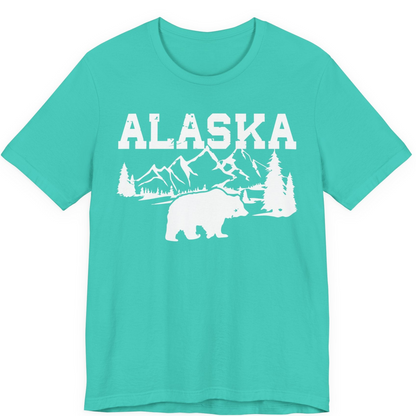 Alaska Bear Shirt Premium T-Shirt – Teal – Alaska Cruise Shirts
