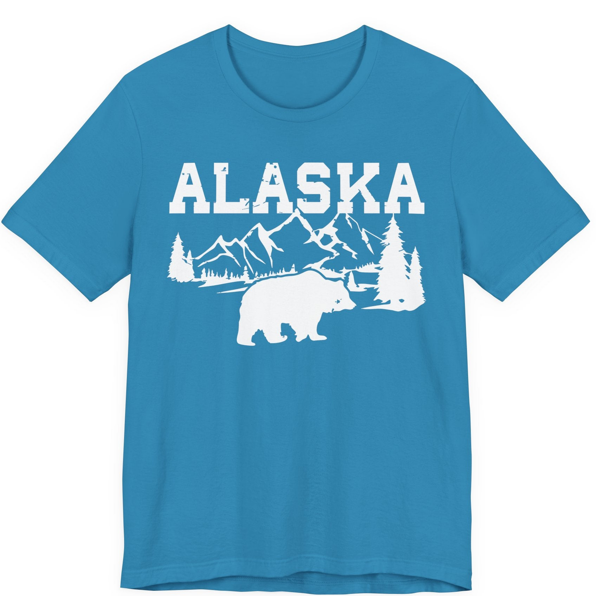 Alaska Bear Shirt Premium T-Shirt – Aqua – Alaska Cruise Shirts