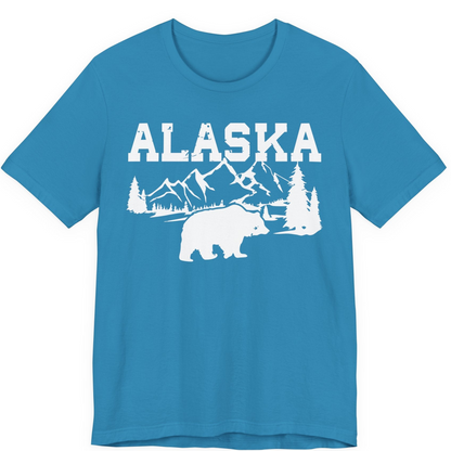 Alaska Bear Shirt Premium T-Shirt – Aqua – Alaska Cruise Shirts