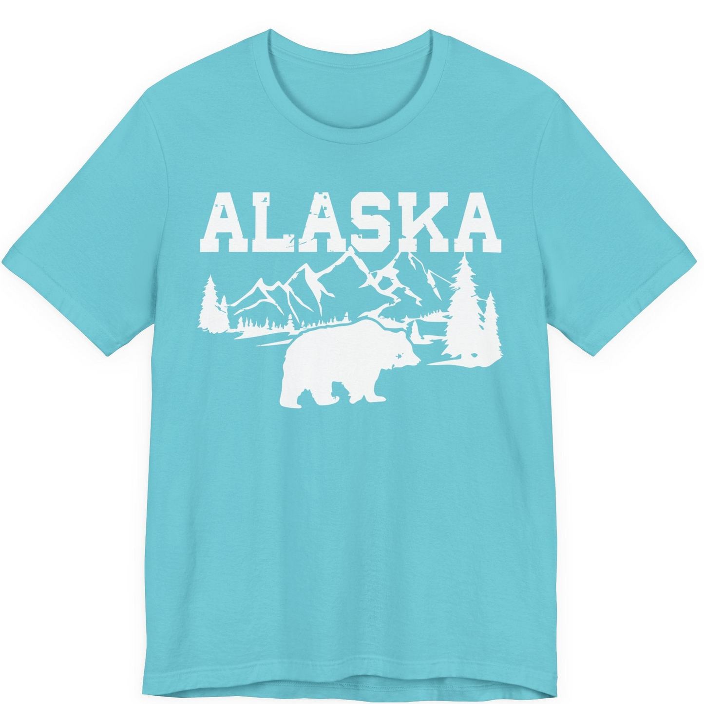 Alaska Bear Shirt Premium T-Shirt – Turquoise – Alaska Cruise Shirts