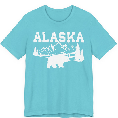 Alaska Bear Shirt Premium T-Shirt – Turquoise – Alaska Cruise Shirts