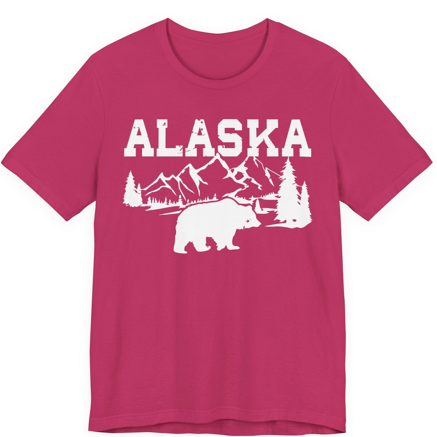 Alaska Bear Shirt Premium T-Shirt – Berry – Alaska Cruise Shirts