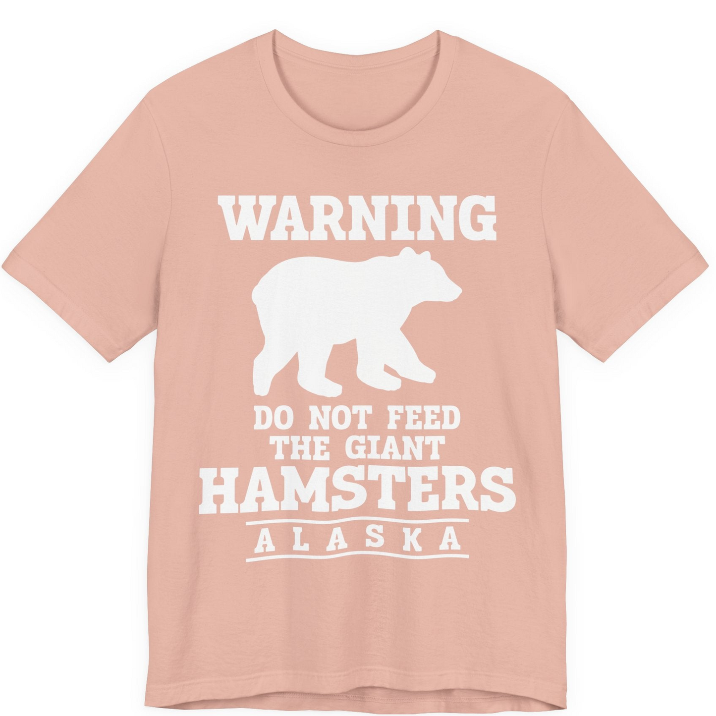 Funny Alaska Bear Warning Shirt Premium T-Shirt – Peach – Alaska Cruise Shirts