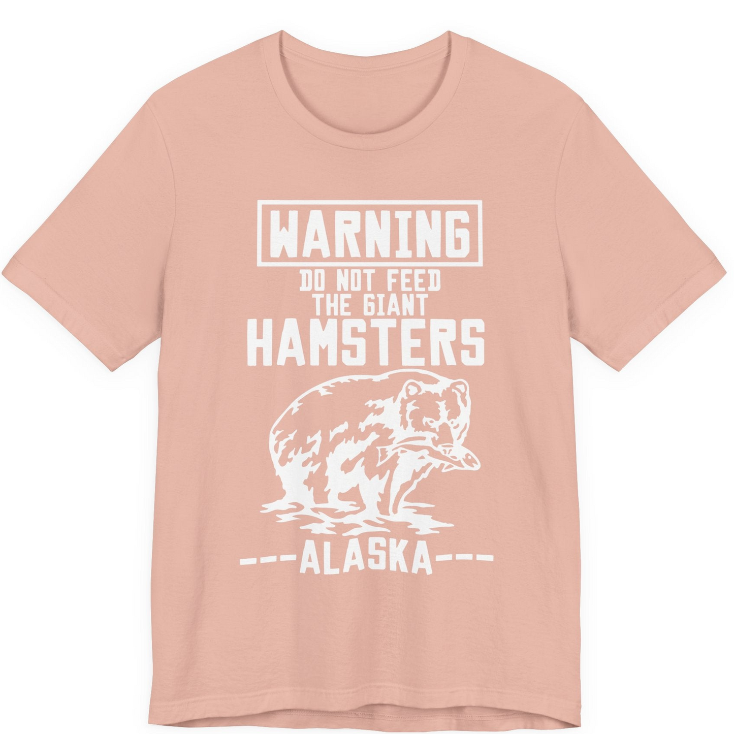 Funny Alaska Bear Warning Sign Shirt Premium T-Shirt – Peach – Alaska Cruise Shirts