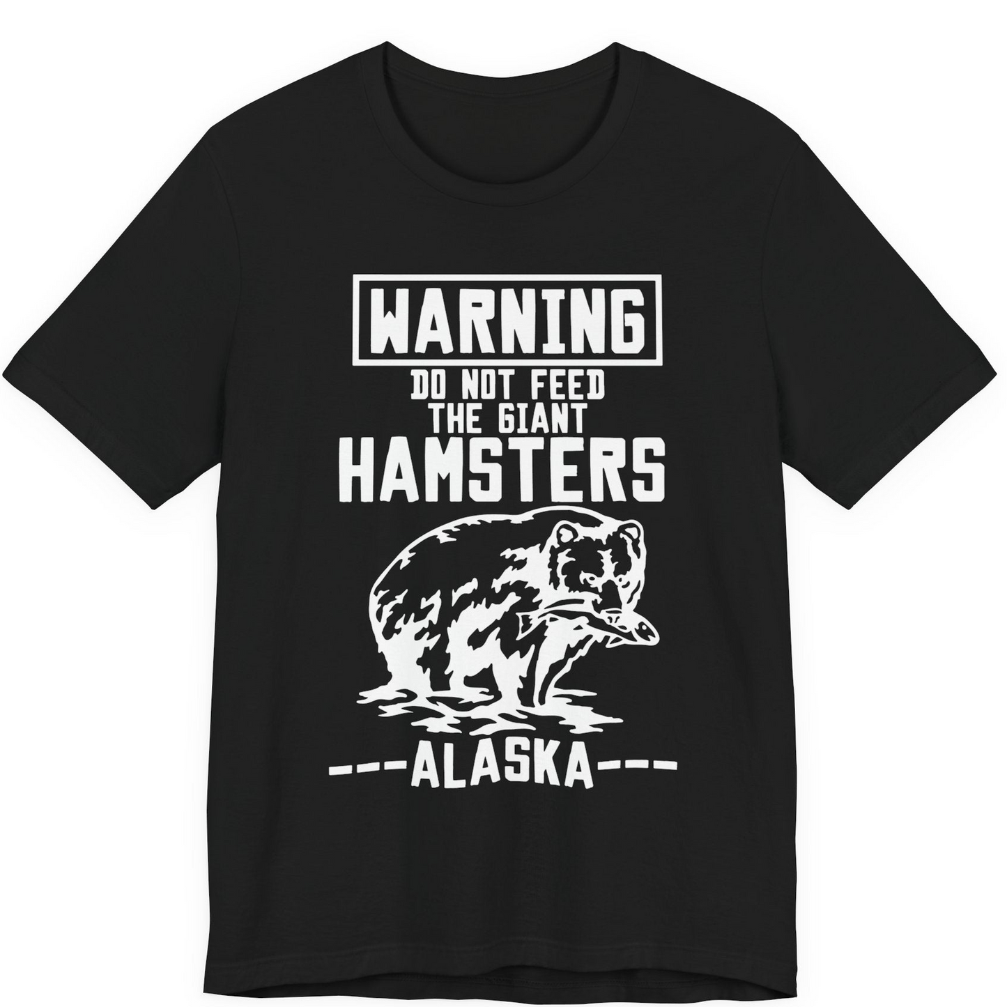 Funny Alaska Bear Warning Sign Shirt Premium T-Shirt – Black – Alaska Cruise Shirts