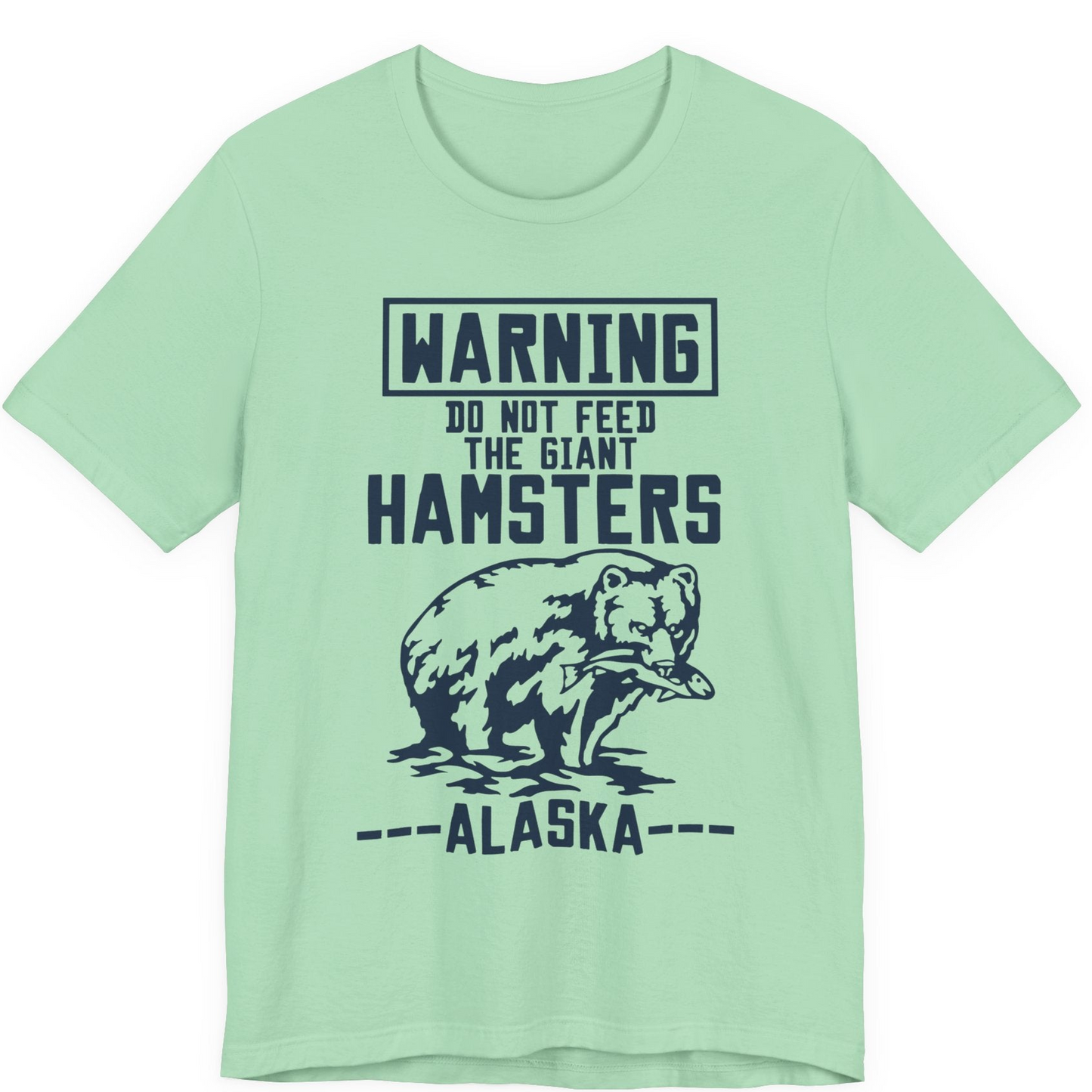 Funny Alaska Bear Warning Sign Shirt Premium T-Shirt – Mint – Alaska Cruise Shirts