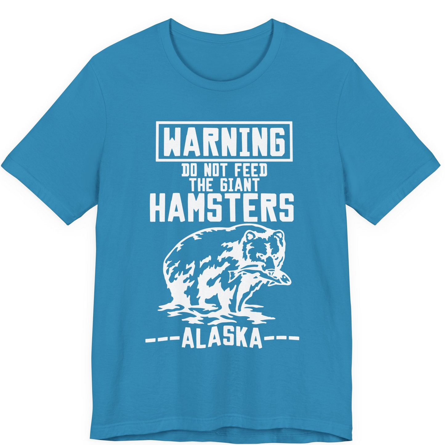Funny Alaska Bear Warning Sign Shirt Premium T-Shirt – Aqua – Alaska Cruise Shirts