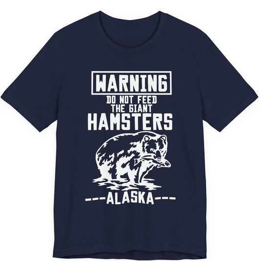 Funny Alaska Bear Warning Sign Shirt Premium T-Shirt – Navy – Alaska Cruise Shirts