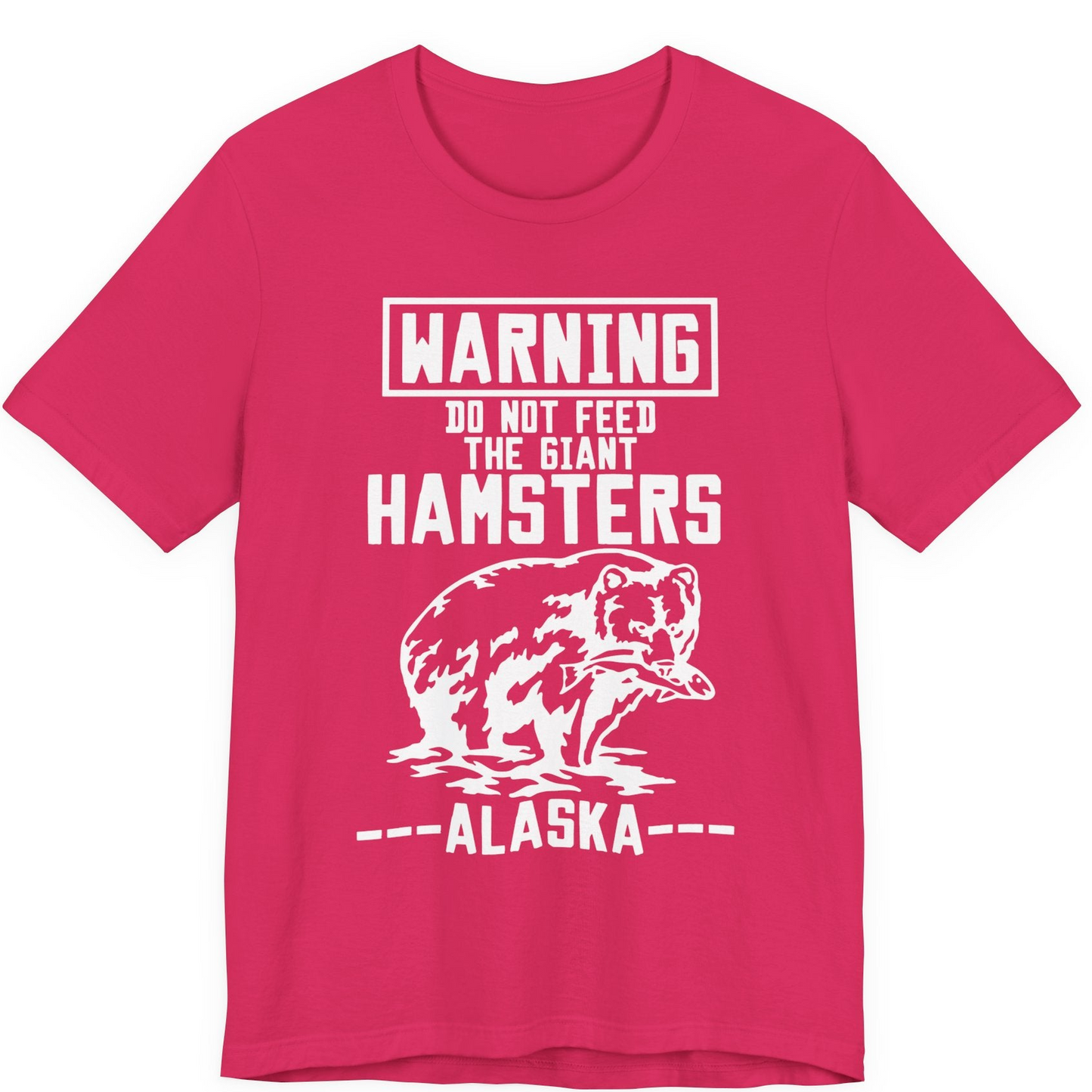 Funny Alaska Bear Warning Sign Shirt Premium T-Shirt – Fuchsia – Alaska Cruise Shirts