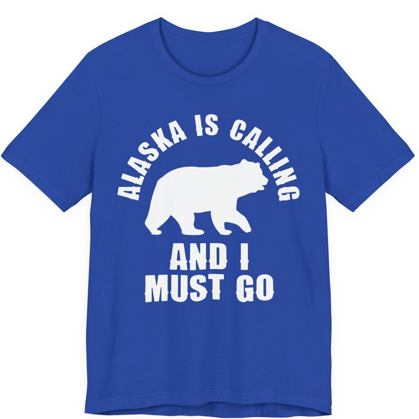 Alaska Is Calling Bear Silhouette Adventure Shirt Premium T-Shirt – True Royal – Alaska Cruise Shirts