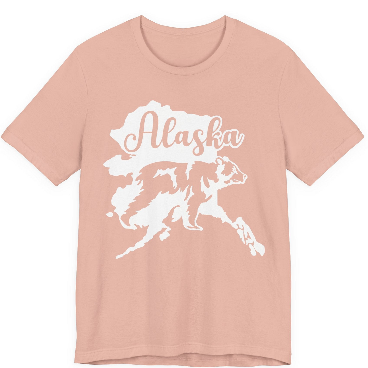 Alaska Bear Silhouette Shirt Premium T-Shirt – Peach – Alaska Cruise Shirts