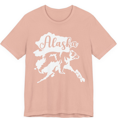 Alaska Bear Silhouette Shirt Premium T-Shirt – Peach – Alaska Cruise Shirts