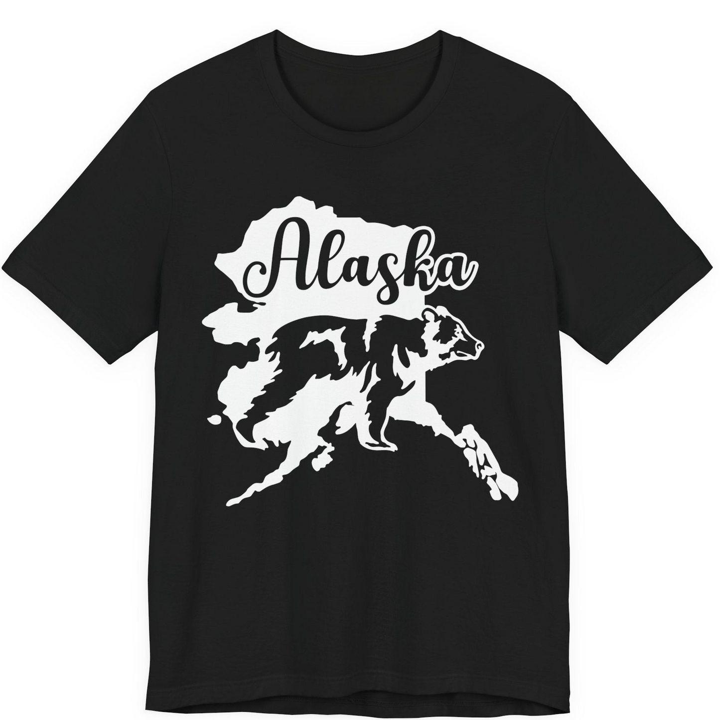 Alaska Bear Silhouette Shirt Premium T-Shirt – Black – Alaska Cruise Shirts