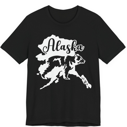 Alaska Bear Silhouette Shirt Premium T-Shirt – Black – Alaska Cruise Shirts