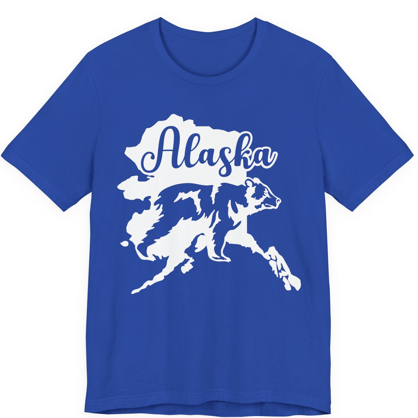 Alaska Bear Silhouette Shirt Premium T-Shirt – True Royal – Alaska Cruise Shirts