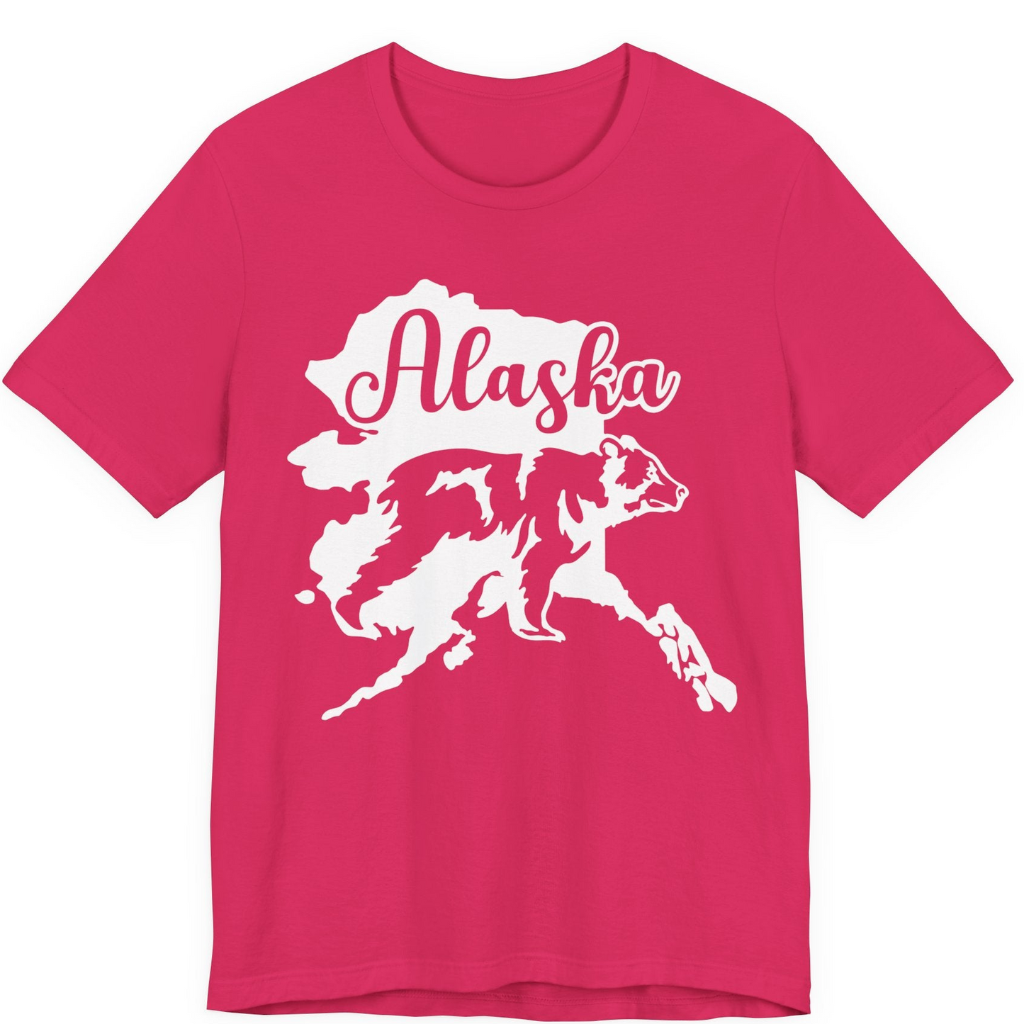 Alaska Bear Silhouette Shirt Premium T-Shirt – Fuchsia – Alaska Cruise Shirts