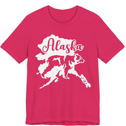 Alaska Bear Silhouette Shirt Premium T-Shirt – Fuchsia – Alaska Cruise Shirts