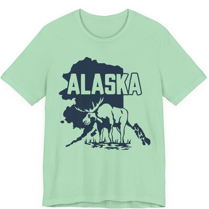 Alaska Moose Silhouette Shirt Premium T-Shirt – Mint – Alaska Cruise Shirts
