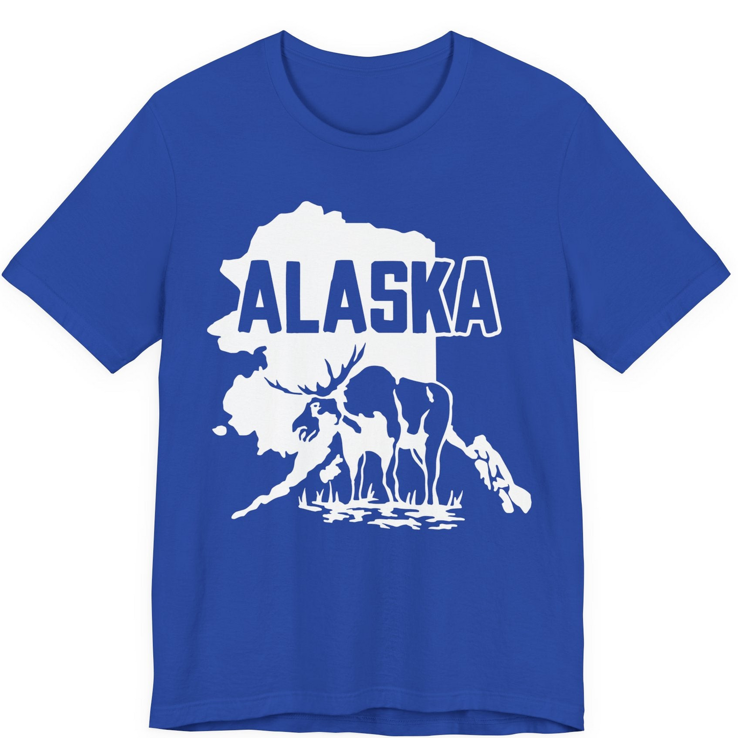 Alaska Moose Silhouette Shirt Premium T-Shirt – True Royal – Alaska Cruise Shirts