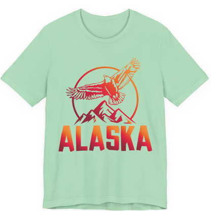 Alaska Eagle Mountains Graphic Shirt Premium T-Shirt – Mint – Alaska Cruise Shirts