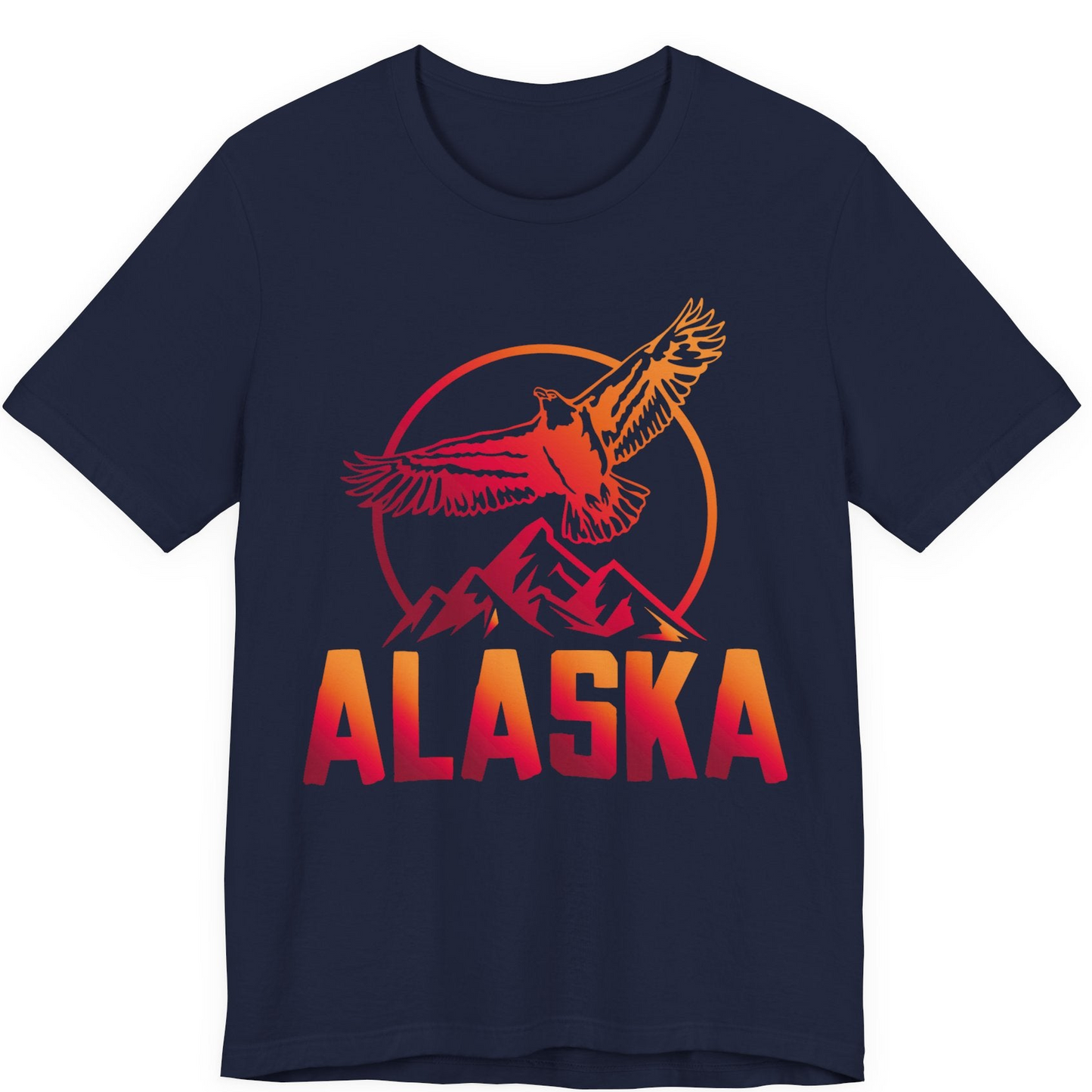 Alaska Eagle Mountains Graphic Shirt Premium T-Shirt – Navy – Alaska Cruise Shirts