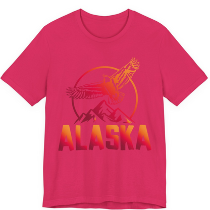 Alaska Eagle Mountains Graphic Shirt Premium T-Shirt – Fuchsia – Alaska Cruise Shirts