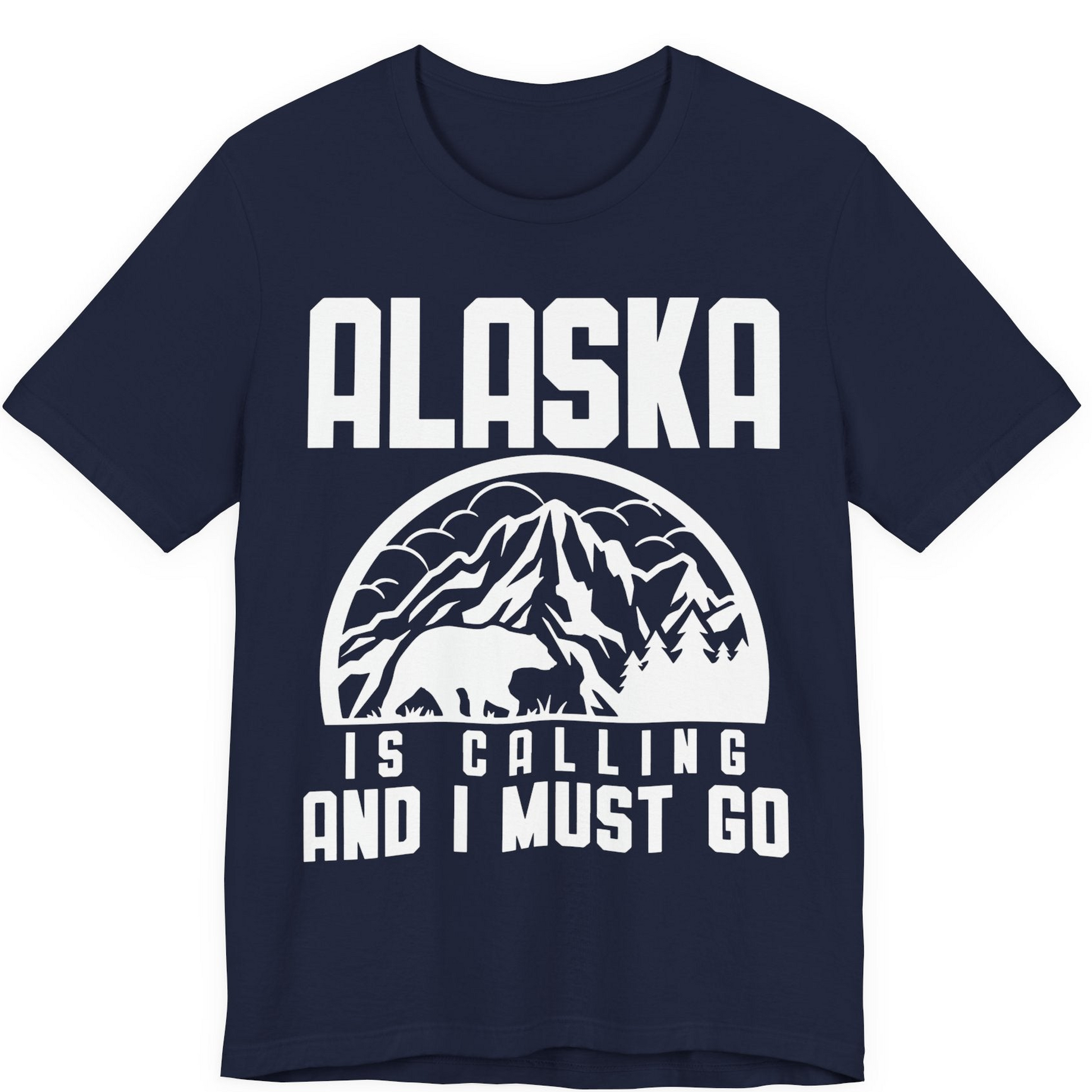 Alaska Is Calling Shirt Premium T-Shirt – Navy – Alaska Cruise Shirts