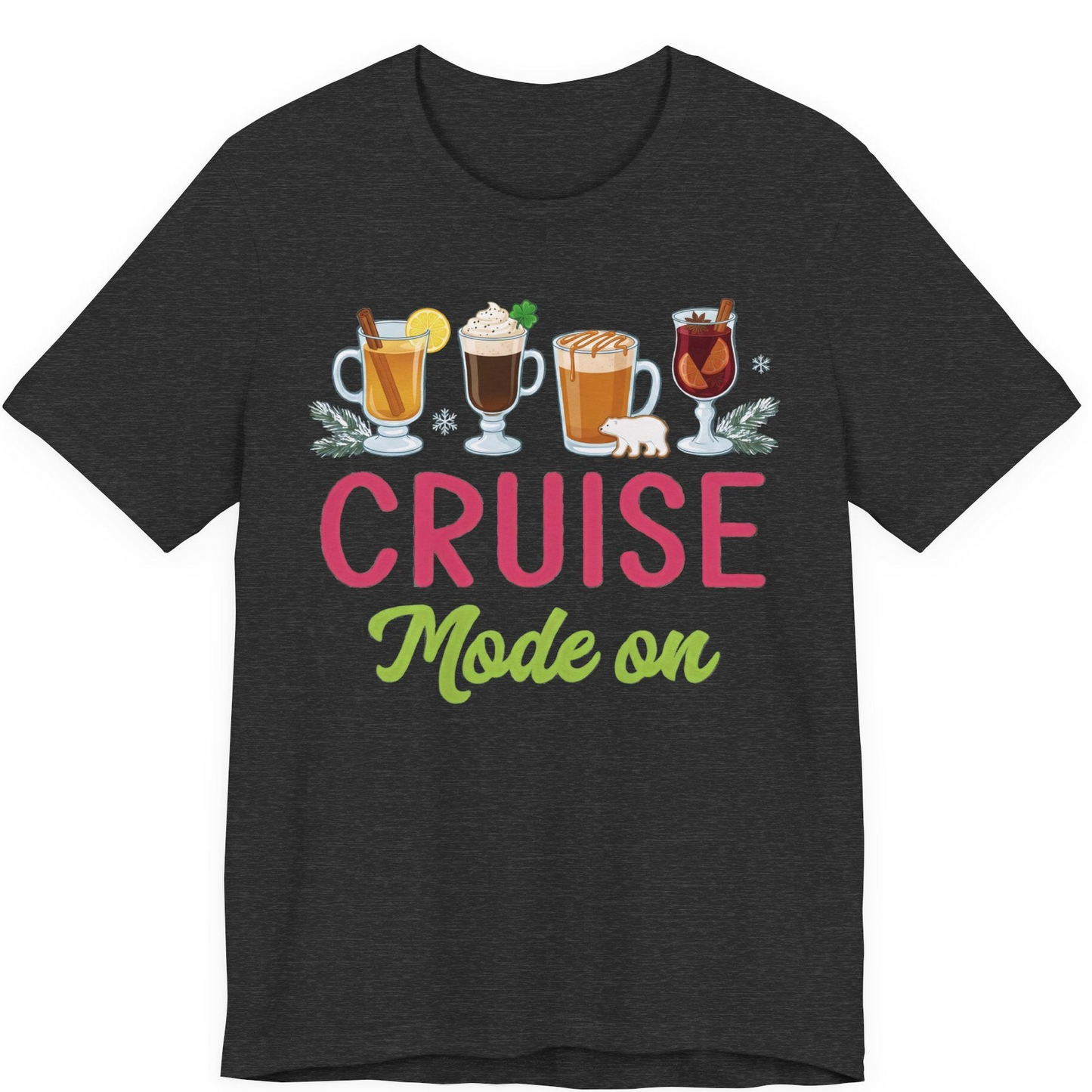 Cruise Mode On Shirt Premium T-Shirt – Dark Grey Heather – Alaska Cruise Shirts