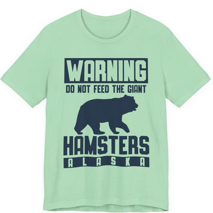 Funny Alaska Bear Giant Hamster Warning Sign Shirt for Travelers — Premium Tee Premium T-Shirt – Mint – Alaska Cruise Shirts