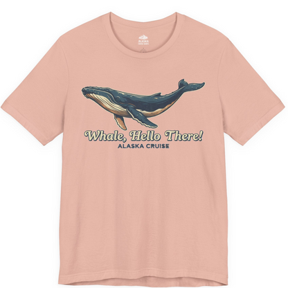 Whale Hello There Alaska Cruise Shirt Premium T-Shirt – Peach – Alaska Cruise Shirts