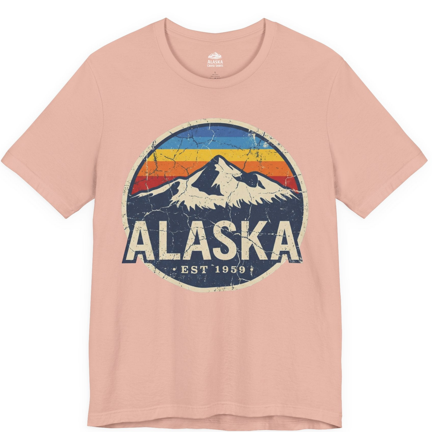 Alaska Vintage Shirt Premium T-Shirt – Peach – Alaska Cruise Shirts