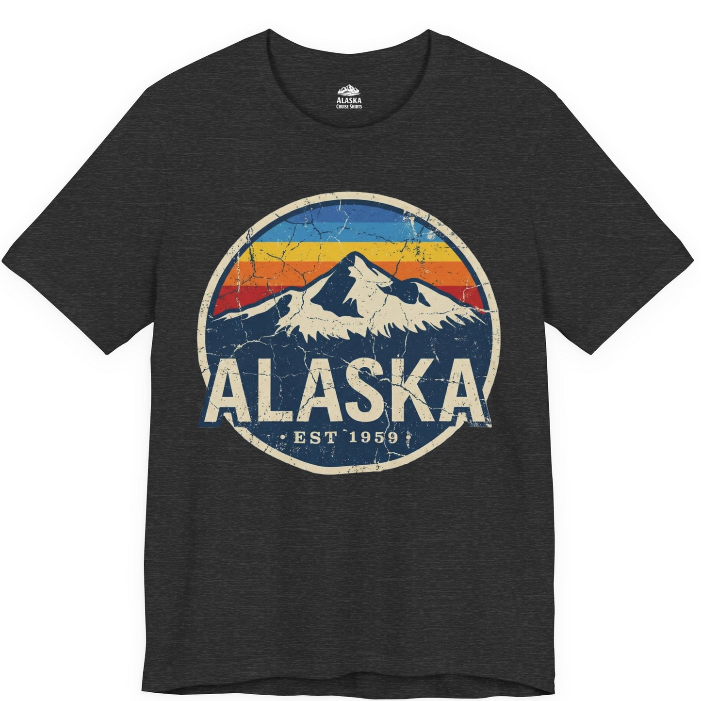 Alaska Vintage Shirt Premium T-Shirt – Dark Grey Heather – Alaska Cruise Shirts