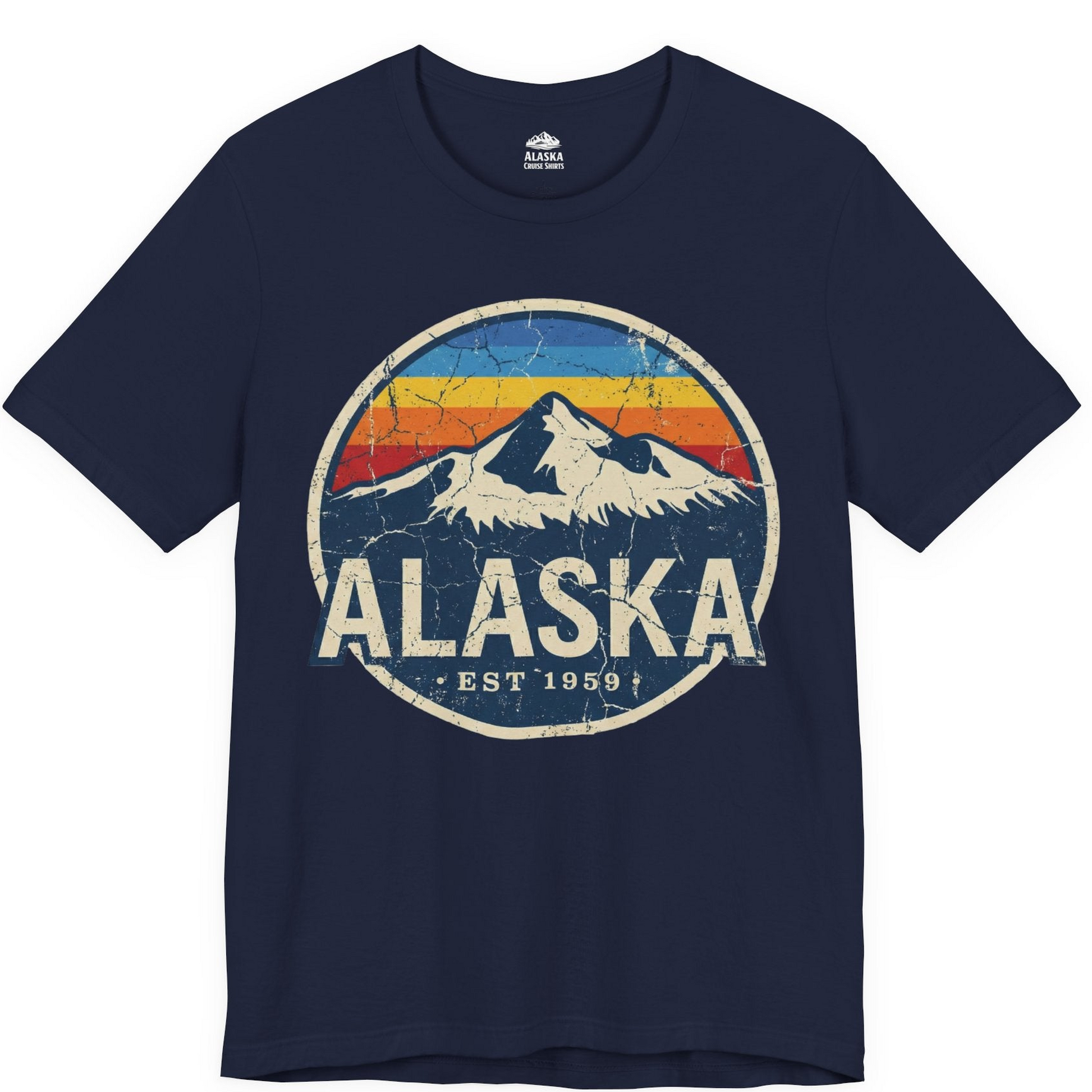 Alaska Vintage Shirt Premium T-Shirt – Navy – Alaska Cruise Shirts