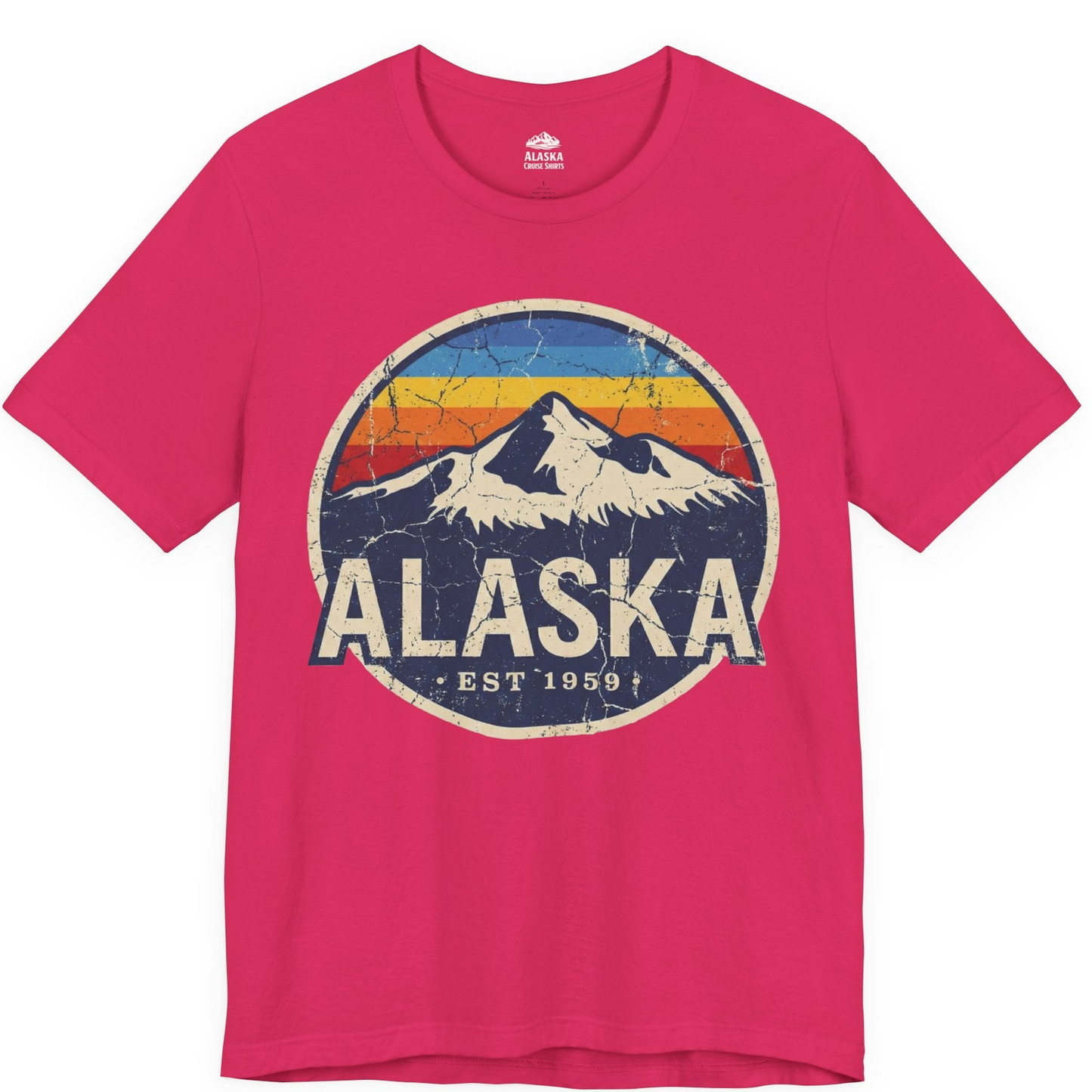 Alaska Vintage Shirt Premium T-Shirt – Fuchsia – Alaska Cruise Shirts