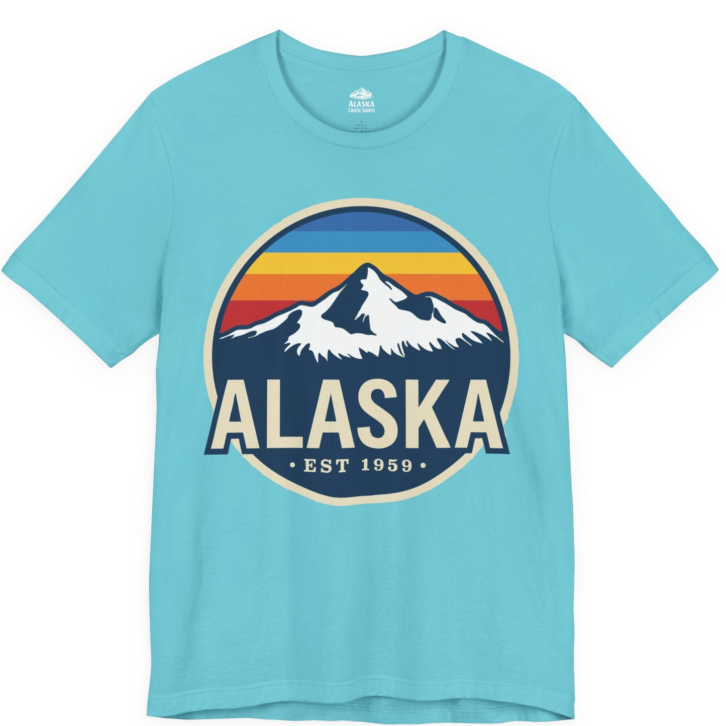 Alaska Vintage Shirt Premium T-Shirt – Turquoise – Alaska Cruise Shirts