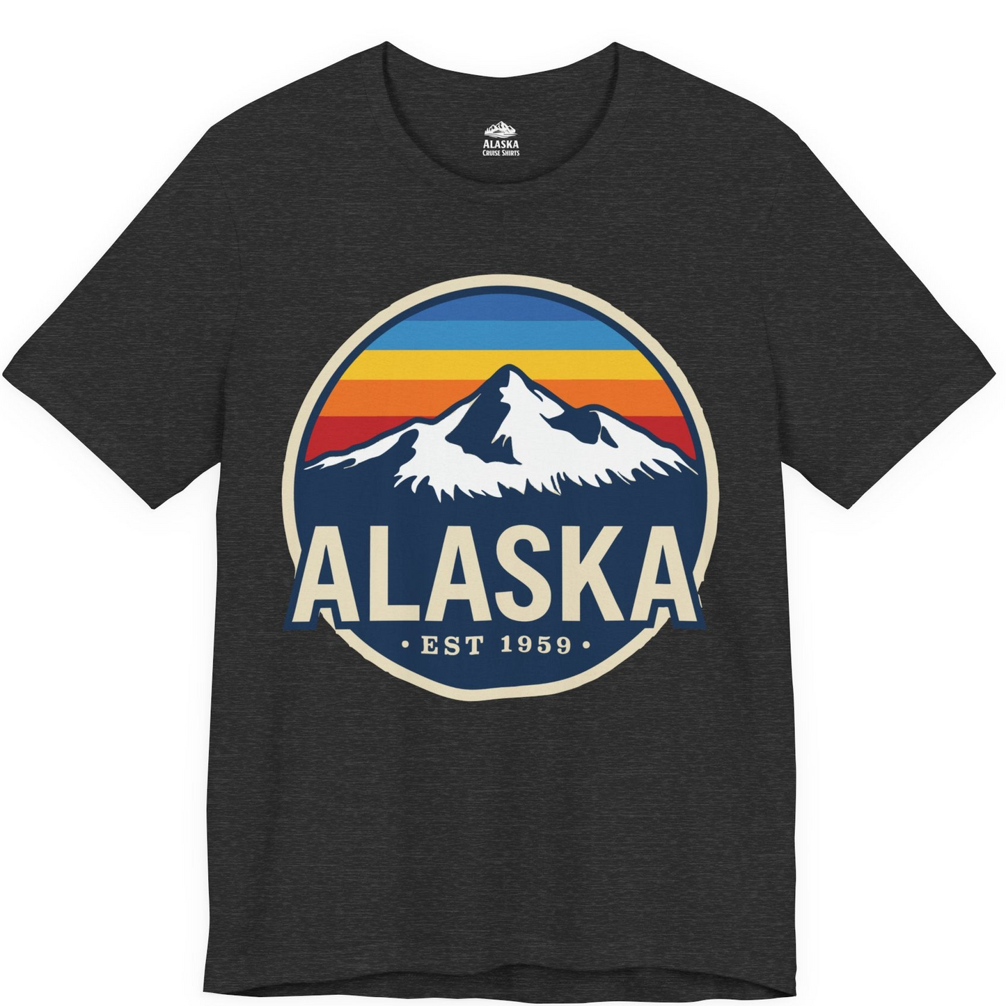 Alaska Vintage Shirt Premium T-Shirt – Dark Grey Heather – Alaska Cruise Shirts
