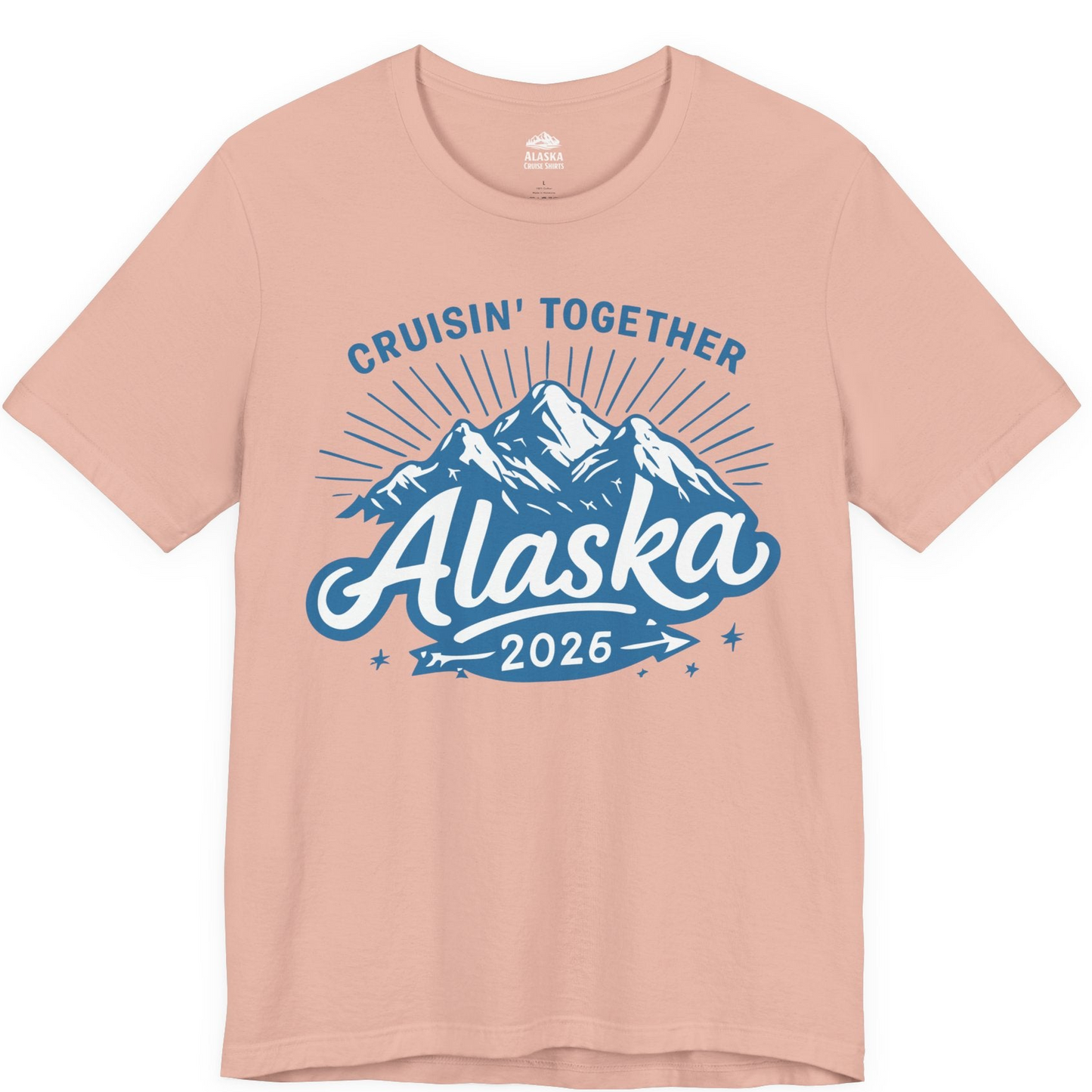 Alaska Cruise Mountains Adventure Shirt Premium T-Shirt – Peach – Alaska Cruise Shirts