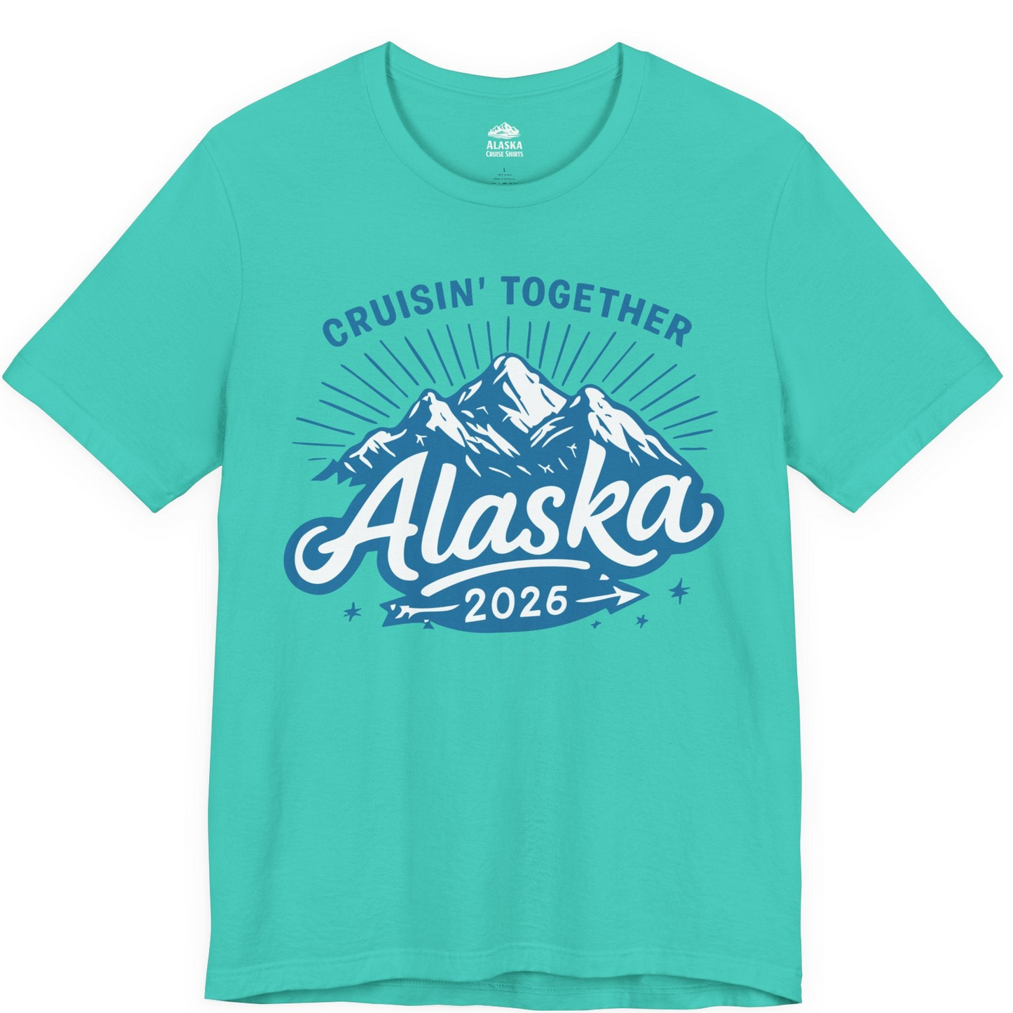 Alaska Cruise Mountains Adventure Shirt Premium T-Shirt – Teal – Alaska Cruise Shirts