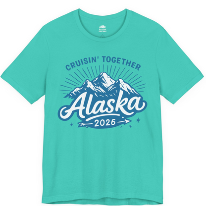 Alaska Cruise Mountains Adventure Shirt Premium T-Shirt – Teal – Alaska Cruise Shirts