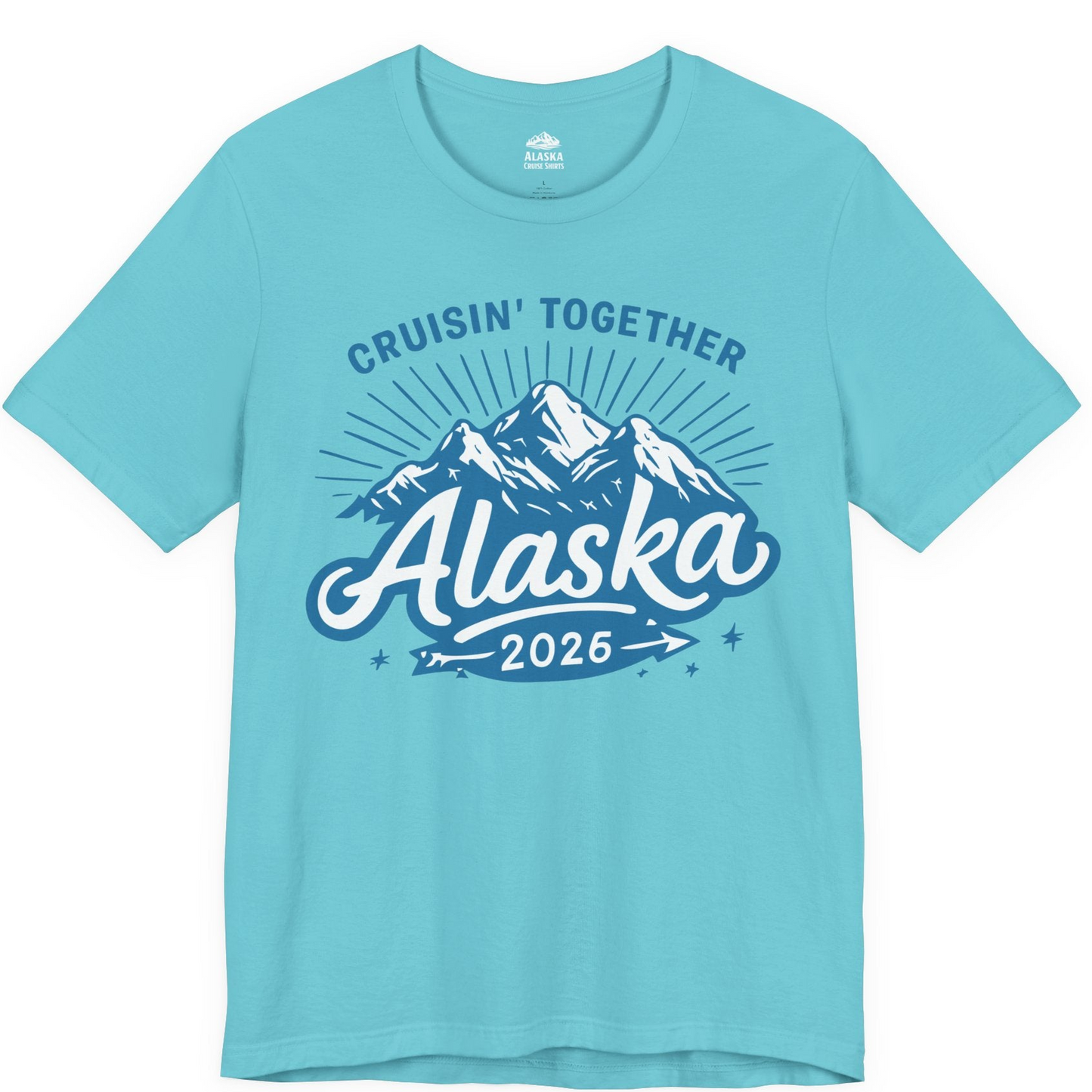 Alaska Cruise Mountains Adventure Shirt Premium T-Shirt – Turquoise – Alaska Cruise Shirts