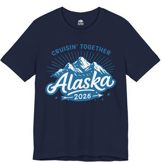 Alaska Cruise Mountains Adventure Shirt Premium T-Shirt – Navy – Alaska Cruise Shirts