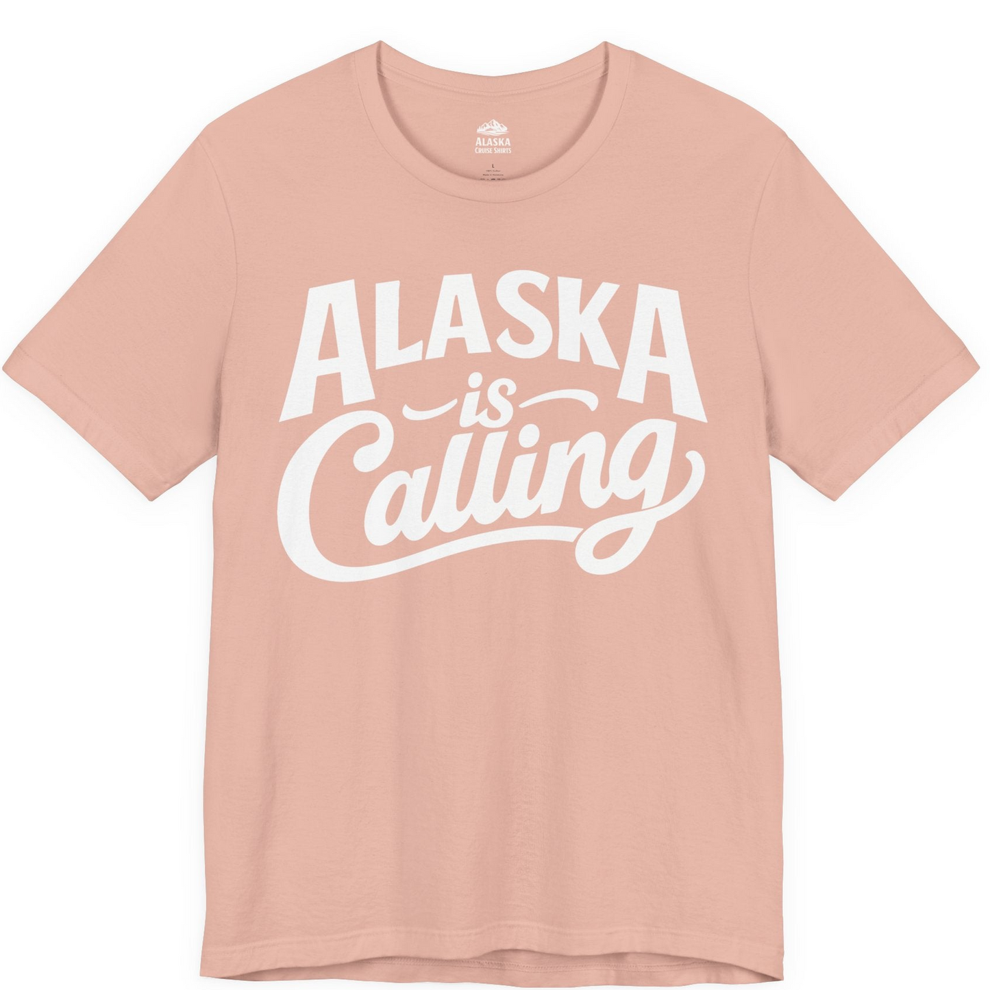 Alaska Is Calling Shirt Premium T-Shirt – Peach – Alaska Cruise Shirts