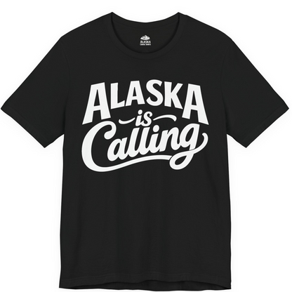 Alaska Is Calling Shirt Premium T-Shirt – Black – Alaska Cruise Shirts