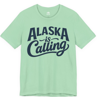 Alaska Is Calling Shirt Premium T-Shirt – Mint – Alaska Cruise Shirts