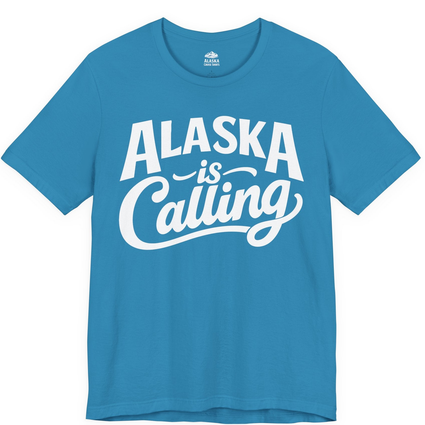 Alaska Is Calling Shirt Premium T-Shirt – Aqua – Alaska Cruise Shirts
