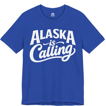Alaska Is Calling Shirt Premium T-Shirt – True Royal – Alaska Cruise Shirts