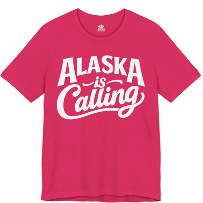 Alaska Is Calling Shirt Premium T-Shirt – Fuchsia – Alaska Cruise Shirts