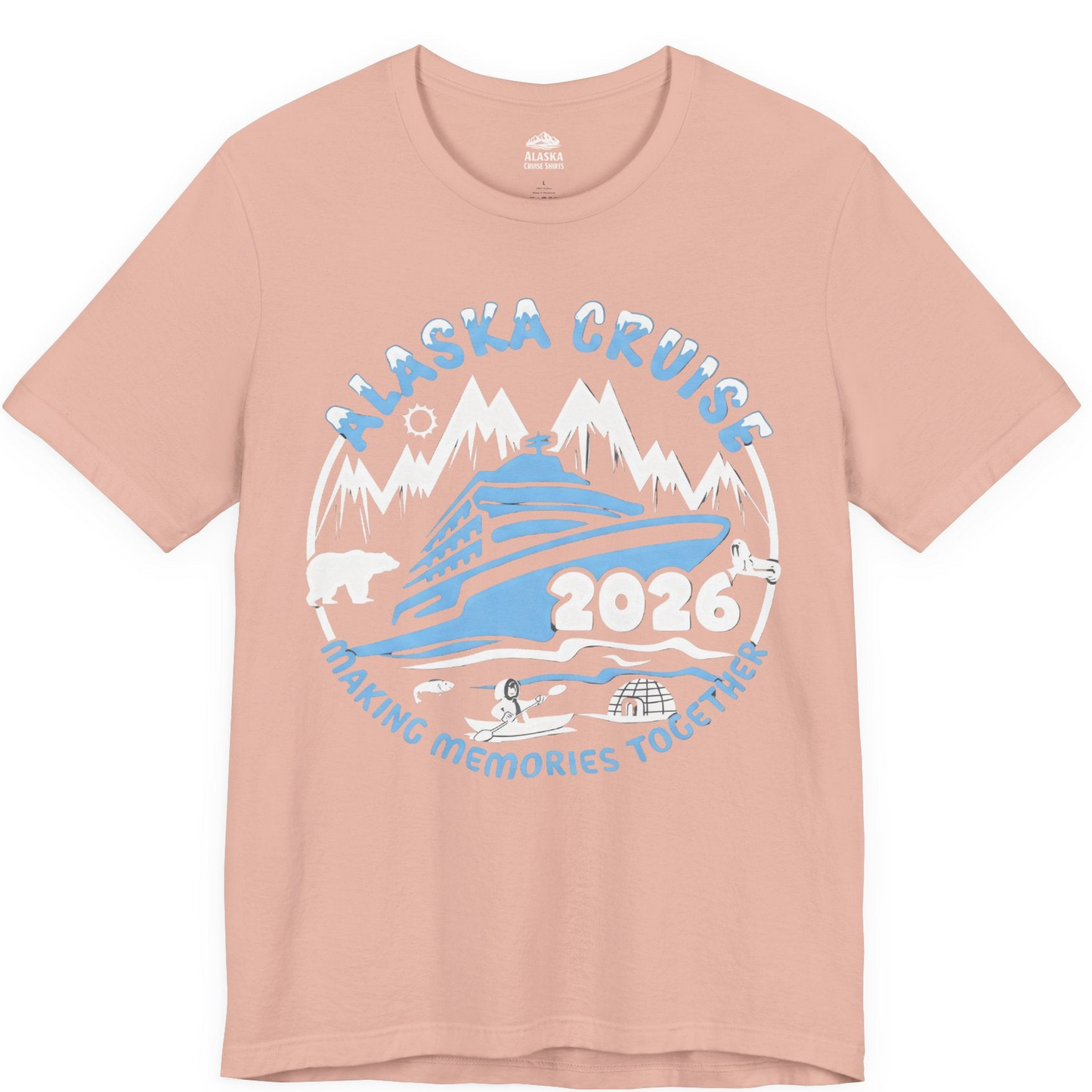 Alaska Cruise 2026 Adventure Shirt Premium T-Shirt – Peach – Alaska Cruise Shirts