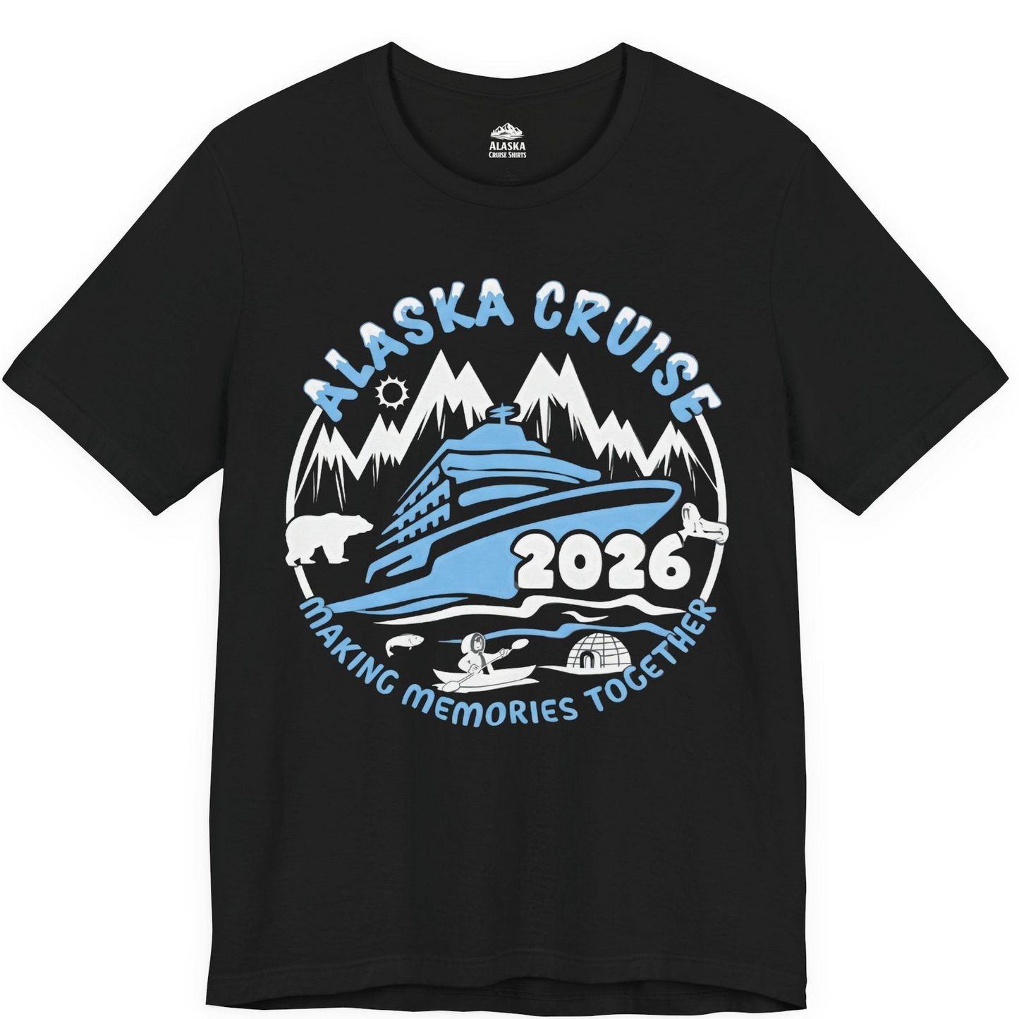 Alaska Cruise 2026 Adventure Shirt Premium T-Shirt – Black – Alaska Cruise Shirts